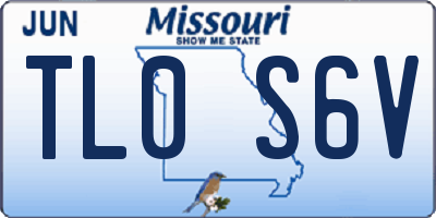 MO license plate TL0S6V