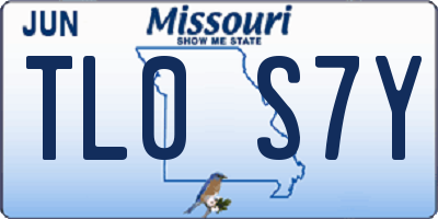 MO license plate TL0S7Y