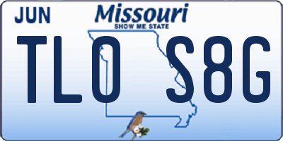 MO license plate TL0S8G