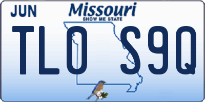 MO license plate TL0S9Q