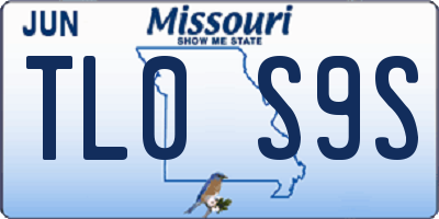 MO license plate TL0S9S
