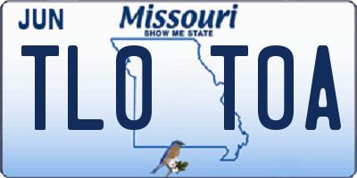 MO license plate TL0T0A