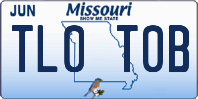 MO license plate TL0T0B