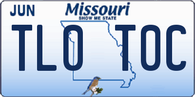 MO license plate TL0T0C