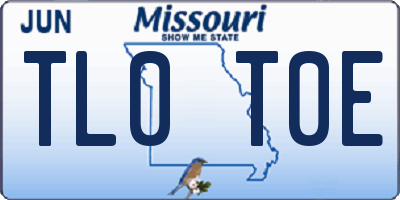 MO license plate TL0T0E