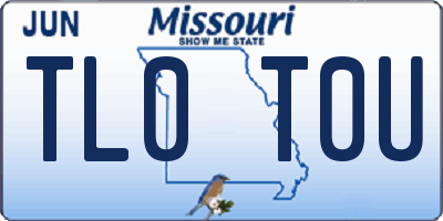 MO license plate TL0T0U