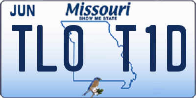 MO license plate TL0T1D