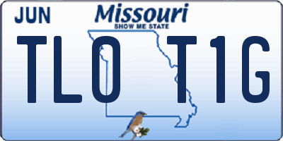 MO license plate TL0T1G