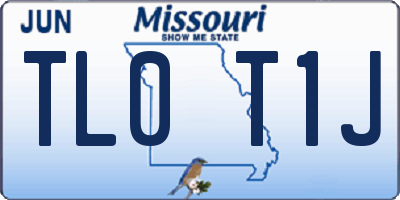 MO license plate TL0T1J