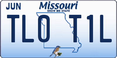 MO license plate TL0T1L