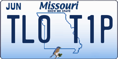 MO license plate TL0T1P
