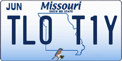MO license plate TL0T1Y