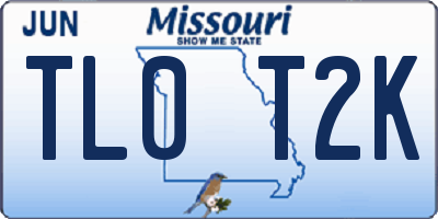MO license plate TL0T2K
