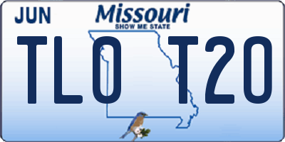 MO license plate TL0T2O