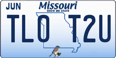 MO license plate TL0T2U