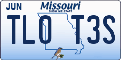 MO license plate TL0T3S