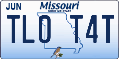 MO license plate TL0T4T