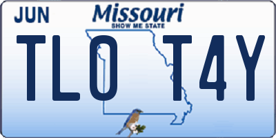MO license plate TL0T4Y