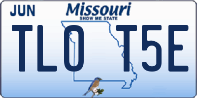 MO license plate TL0T5E