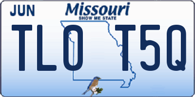 MO license plate TL0T5Q