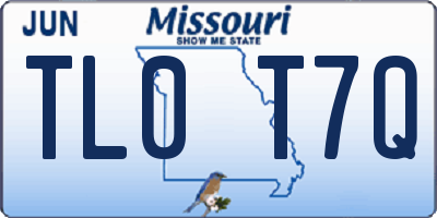 MO license plate TL0T7Q