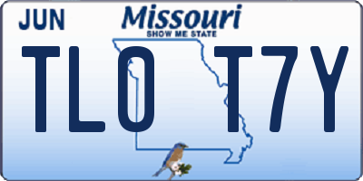 MO license plate TL0T7Y