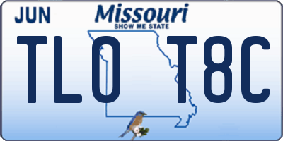 MO license plate TL0T8C