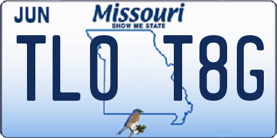 MO license plate TL0T8G