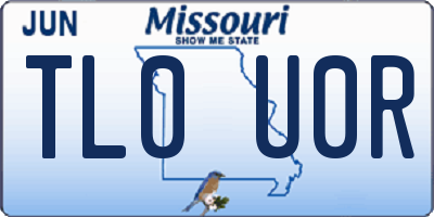MO license plate TL0U0R