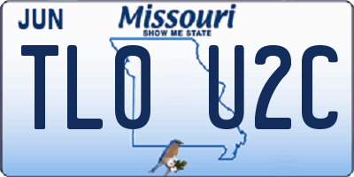 MO license plate TL0U2C