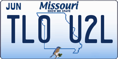 MO license plate TL0U2L