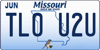 MO license plate TL0U2U