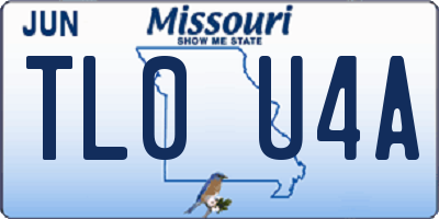 MO license plate TL0U4A