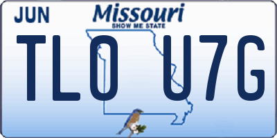 MO license plate TL0U7G
