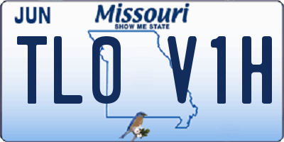 MO license plate TL0V1H
