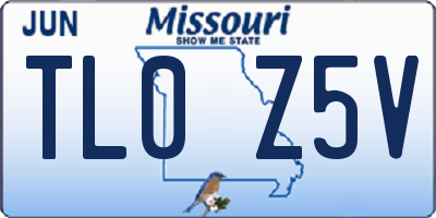 MO license plate TL0Z5V