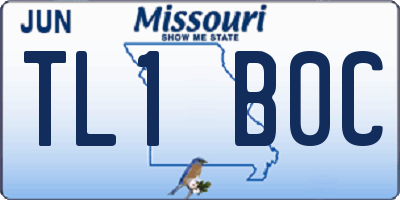 MO license plate TL1B0C