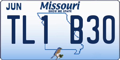 MO license plate TL1B3O