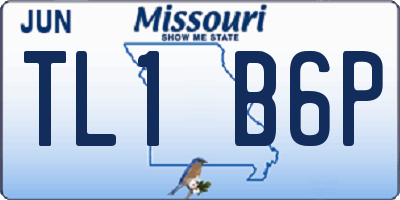 MO license plate TL1B6P