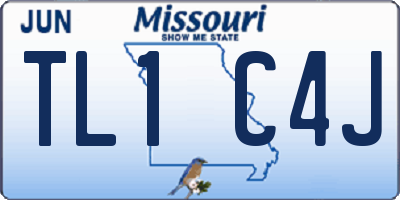 MO license plate TL1C4J