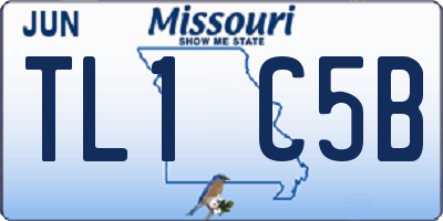 MO license plate TL1C5B