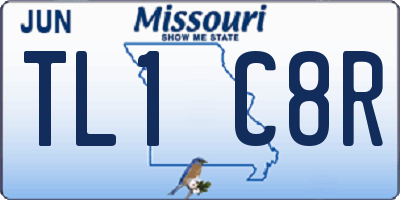 MO license plate TL1C8R