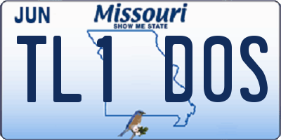 MO license plate TL1D0S