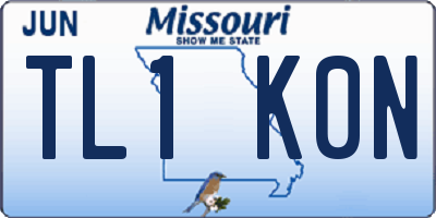 MO license plate TL1K0N