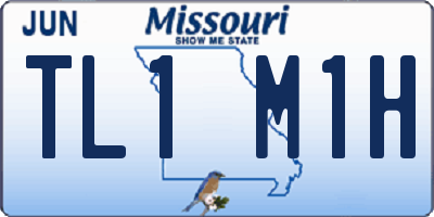 MO license plate TL1M1H