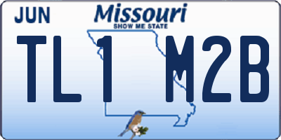 MO license plate TL1M2B