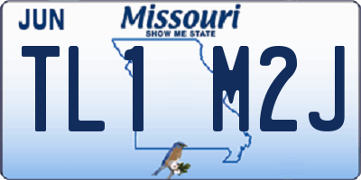 MO license plate TL1M2J