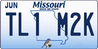 MO license plate TL1M2K