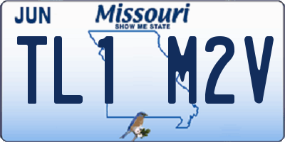 MO license plate TL1M2V