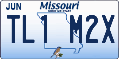 MO license plate TL1M2X